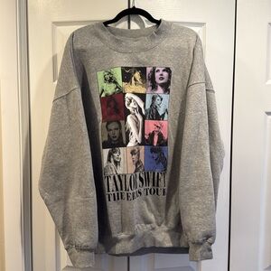 TAYLOR SWIFT ERAS TOUR OFFICIAL MERCH GREY CREWNECK SWEATSHIRT SIZE XXL NEW!